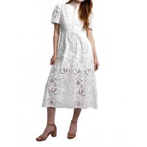 NEW GILNER FARRAR nyla midi dress in white